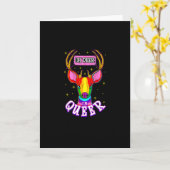 鹿さんLGBTQプライド月間お祝いギフト カード (黄色い花)