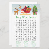 鹿そりとプレゼント赤ちゃんシャワー語検索 (正面/裏面)