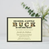 鹿だ！赤ちゃんがやってくる！カモフラージュ招待状 招待状 (スタンド正面)