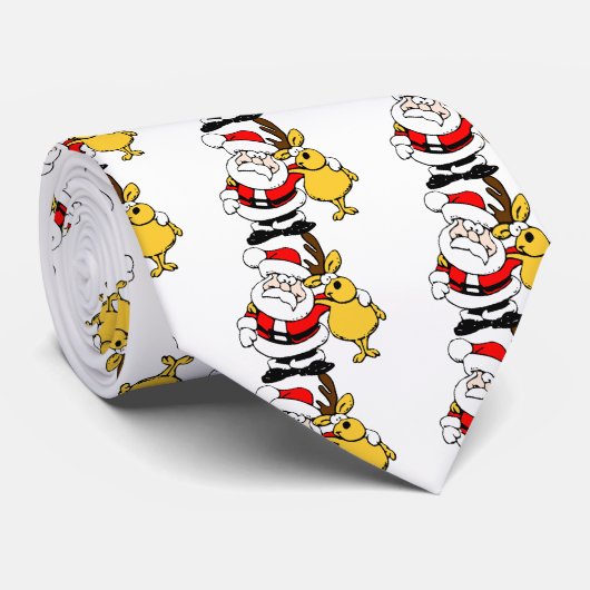 鹿つきサンタ ネクタイ (ロール)
