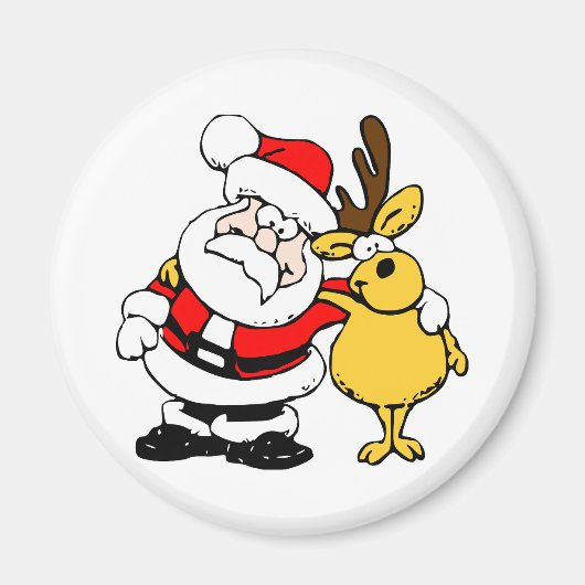 鹿つきサンタ マグネット (正面)