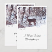 鹿との冬至の祝福 シーズンカード (正面/裏面)