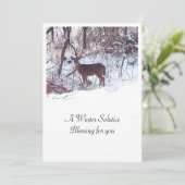 鹿との冬至の祝福 シーズンカード (スタンド正面)