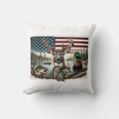 鹿とアメリカの国 クッション (正面)