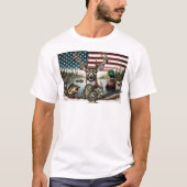 鹿とアメリカの国 Tシャツ (正面)