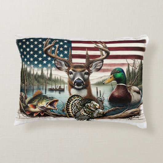 鹿とアメリカ合衆国 アクセントクッション (裏面)