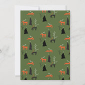 鹿とアーチ写真のクリスマスカード 招待状 (裏面)