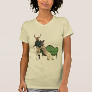鹿とウサギ夫人2 Tシャツ