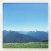 鹿とオリンピック ガラスコースター (正面)