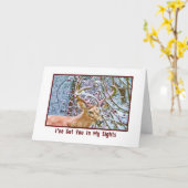 鹿とカニの誕生日が入ったハンターのリンゴ入りカード カード (黄色い花)