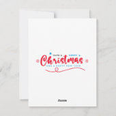 鹿とカーディナルのクリスマスカード シーズンカード (裏面)