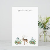 鹿とクリスマスツリーの文パーソナライズされた房具 (スタンド正面)