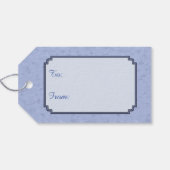 鹿とクリスマスツリー冬の青 ギフトタグ (裏面横)