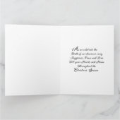 鹿とコテージ – クリスマス恵み カード (内部)