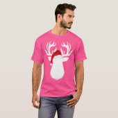 鹿とサンタハットクリスマス狩り Tシャツ (正面フル)