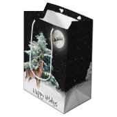 鹿とサンタ・イン・スリー ミディアムペーパーバッグ (正面アングル)