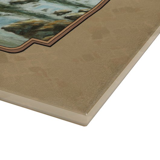 鹿とストリームの滝タン カッティングボード (角)