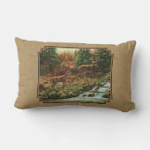 鹿とストリームの滝タン ランバークッション (裏面)