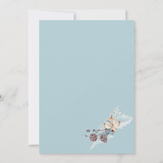 鹿とパステルベージュクリスマスパーティの招待状 招待状 (裏面)