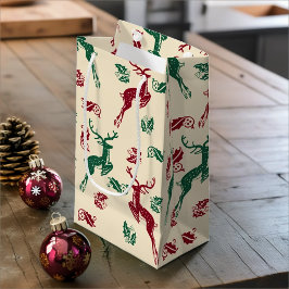鹿とヒイラギの跳躍 スモールペーパーバッグ