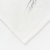 鹿とピンクの幾何学的ハートスケッチ動物アート フリースブランケット (角)