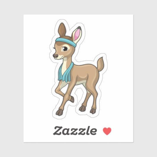 鹿とフィットネス シール (シート)