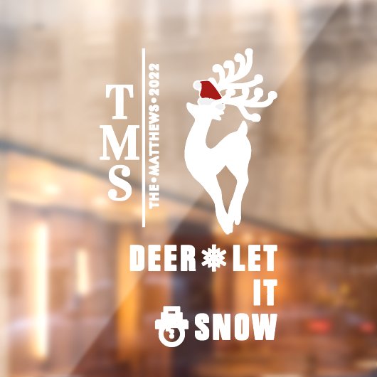 鹿とモノグラム+ SC-Hat |クリスマス ウィンドウサイン (シート2)