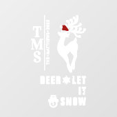 鹿とモノグラム+ SC-Hat |クリスマス ウィンドウサイン (シート)