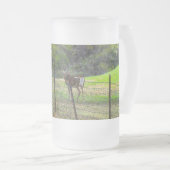 鹿とリスの肉付き霜のガラスのビールM フロストグラスビールジョッキ (正面右)