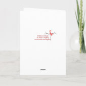 鹿とリースとのクリスマス雪だるま シーズンカード (裏面)