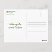 鹿と共に楽しめるヴィンテージクリスマスツリー ポストカード (裏面)