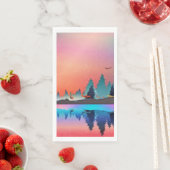 鹿と冬の名勝の湖 (インサイチュ)