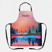 鹿と冬の名勝の湖 エプロン (正面)