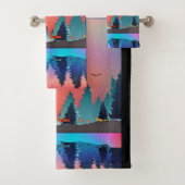 鹿と冬の名勝の湖 バスタオルセット (インサイチュ)