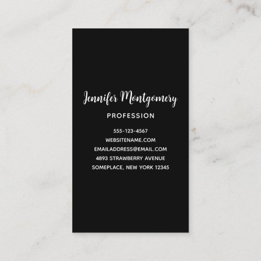 鹿と冬の名勝の湖 名刺 (裏面)