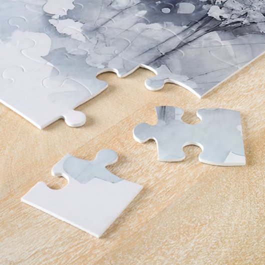 鹿と冬の風景 ジグソーパズル (側面)