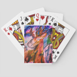 鹿と冬 トランプ