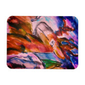 鹿と冬 マグネット (横)