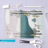 鹿と北欧の冬 | ウッドランドクリスマスラッピング 薄葉紙 (クラフト)