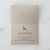 鹿と対角のストライプクリスマスグリーティングカード シーズンカード (内部)