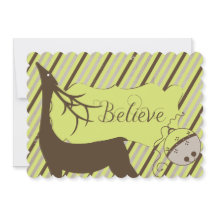 鹿と対角のストライプクリスマス