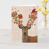 『鹿と恋の鳥』 カード (黄色い花)