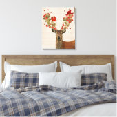 鹿と愛の鳥 キャンバスプリント (インサイチュ (寝室))