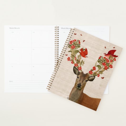 『鹿と愛の鳥』 プランナー手帳 (ディスプレー)