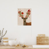 鹿と愛の鳥 ポスター (キッチン)