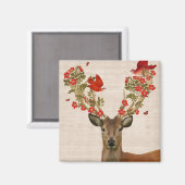 鹿と愛の鳥 マグネット (正面/裏面)