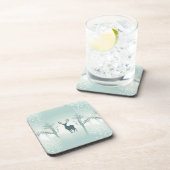 鹿と木のパターン コースター (右側)