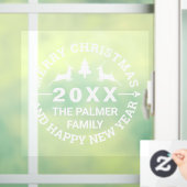 鹿と木メリークリスマスの名前を追加 ウィンドウサイン (ホーム)