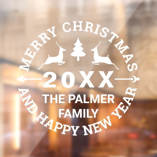 鹿と木メリークリスマスの名前を追加 ウィンドウサイン (シート2)