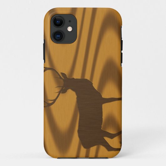 鹿と木目 Case-Mate iPhoneケース (裏面)